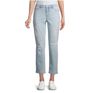 Time and Tru Medium Wash Boyfriend Jeans, Size 12, Worn Once